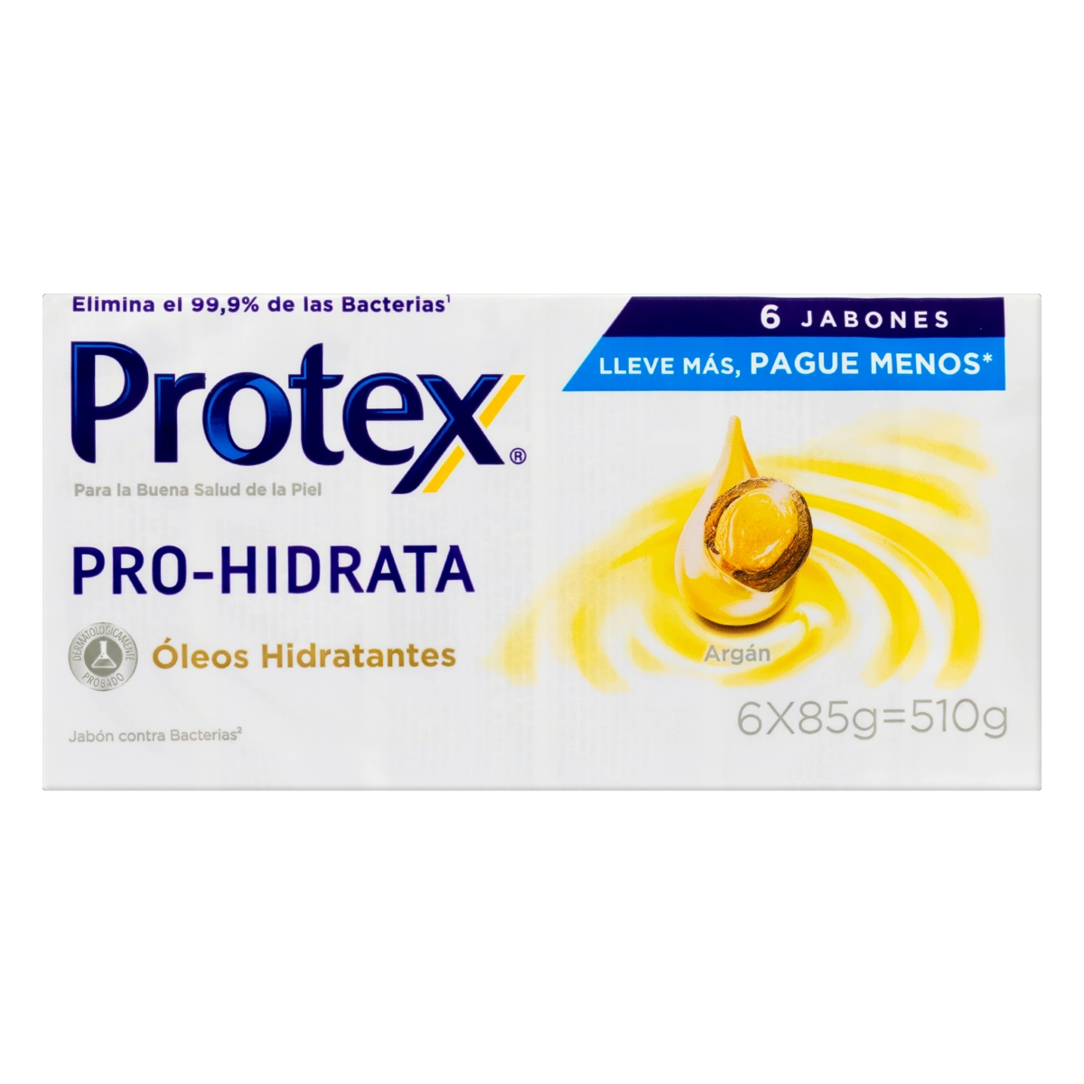 Pack Sabonete Barra Argan Protex Pro Hidrata Envoltório 510g 6 Unidades Leve Mais Pague Menos