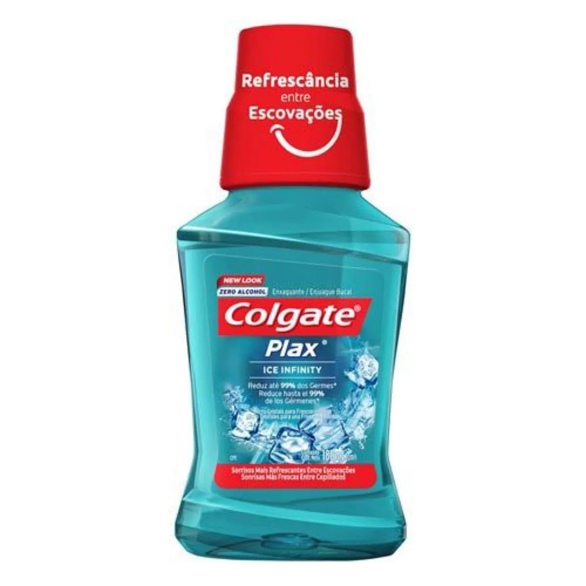 Enxaguante Bucal Zero álcool Ice Infinity Colgate Plax Frasco 180ml
