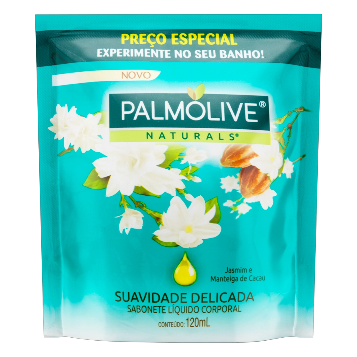 Sabonete Líquido Suavidade Delicada Palmolive Naturals Sachê 120ml Refil