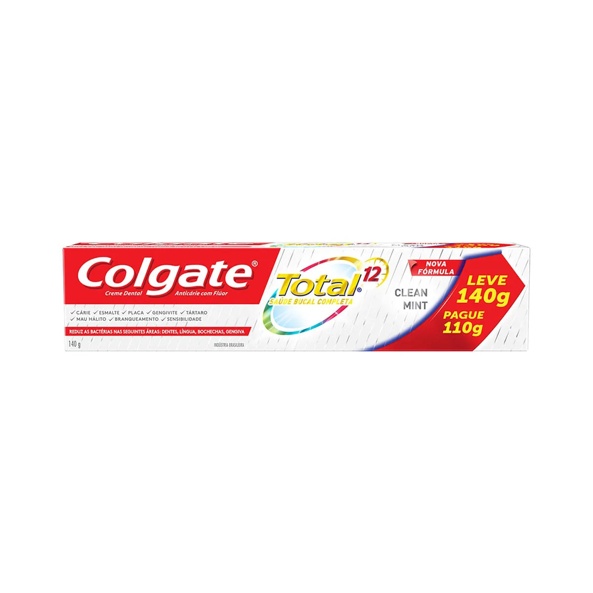 Creme Dental Clean Mint Colgate Total 12 Caixa Leve 140g Pague 110g