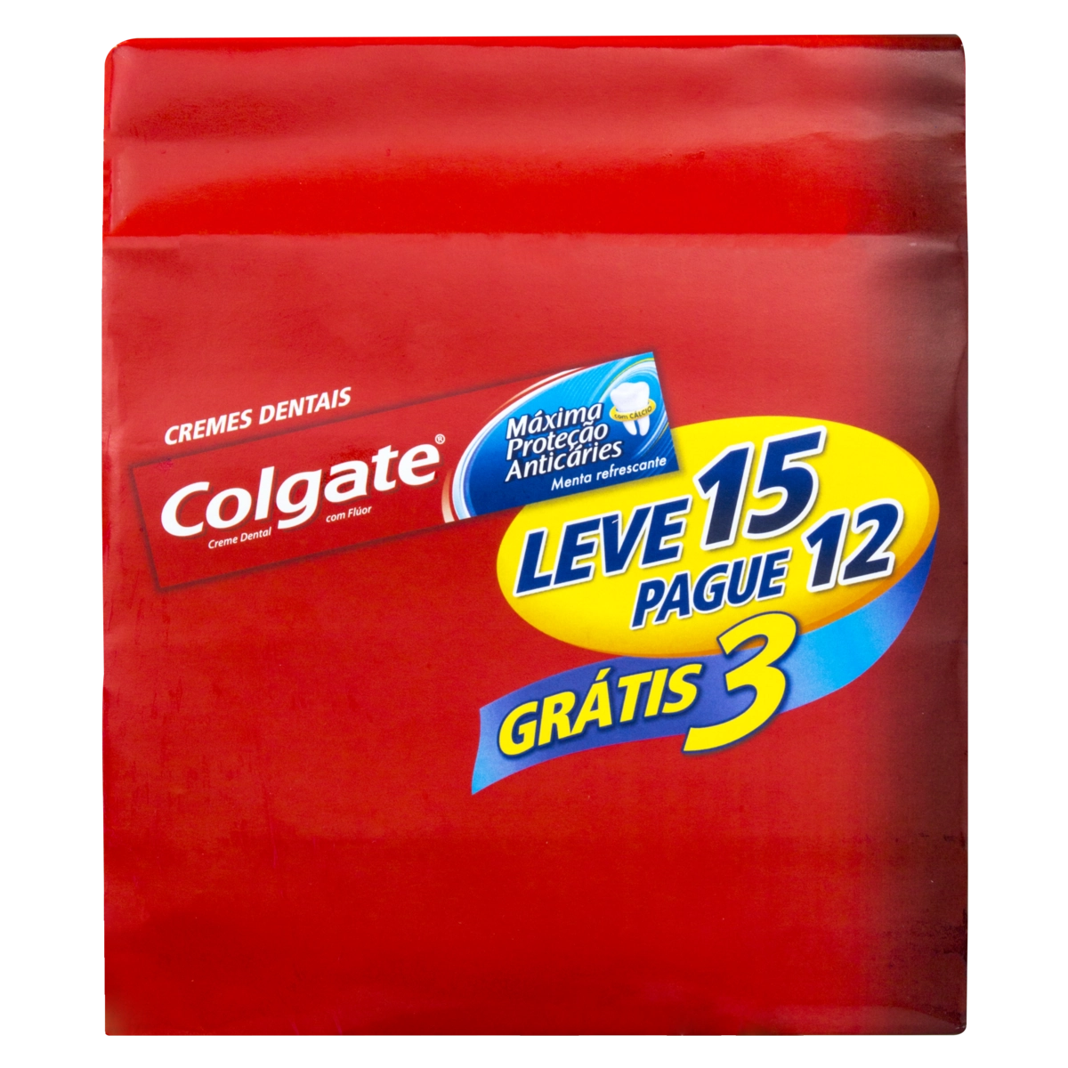 Pack Creme Dental Menta Refrescante Colgate Máxima Proteção Anticáries Caixa Leve 15 Pague 12 Unidad