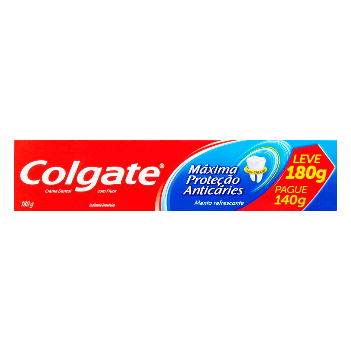 Creme Dental Menta Refrescante Colgate Máxima Proteção Anticárie Caixa Leve 180g Pague 140g