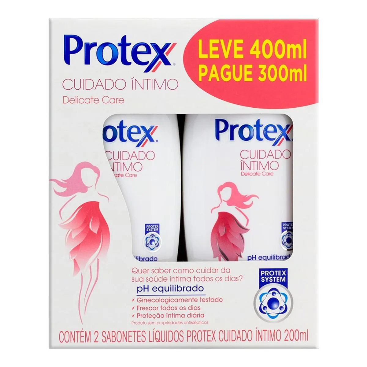 Protex Cuidado Íntimo Delicate Care Sabonete Íntimo Líquido 200ml Promo 2un