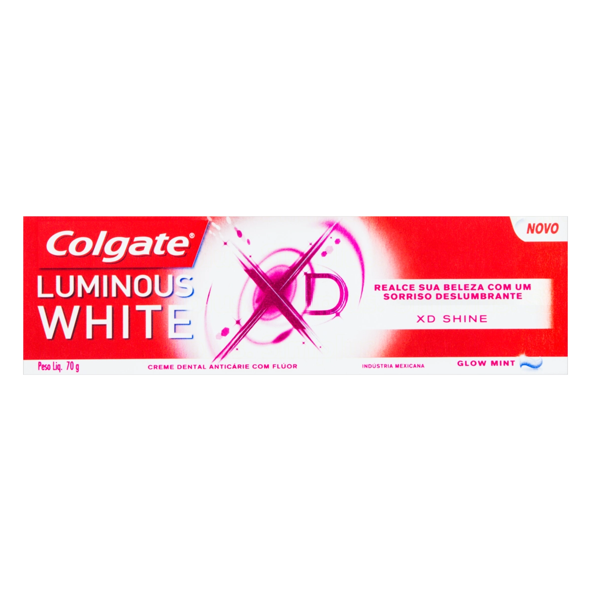 Creme Dental Glow Mint Colgate Luminous White Xd Shine Caixa 70g