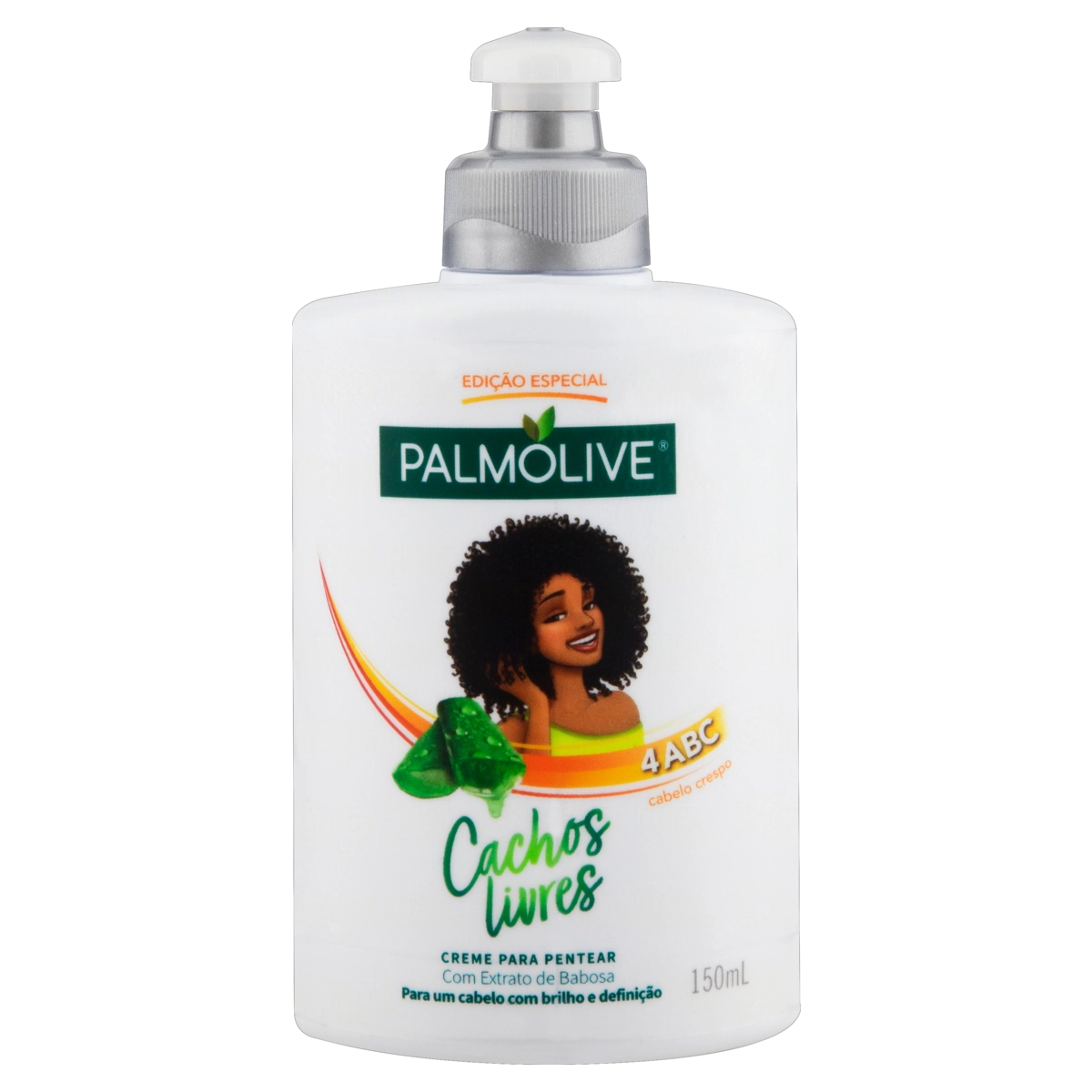 Creme Para Pentear Com Extrato De Babosa Palmolive Cachos Livres Frasco 150ml