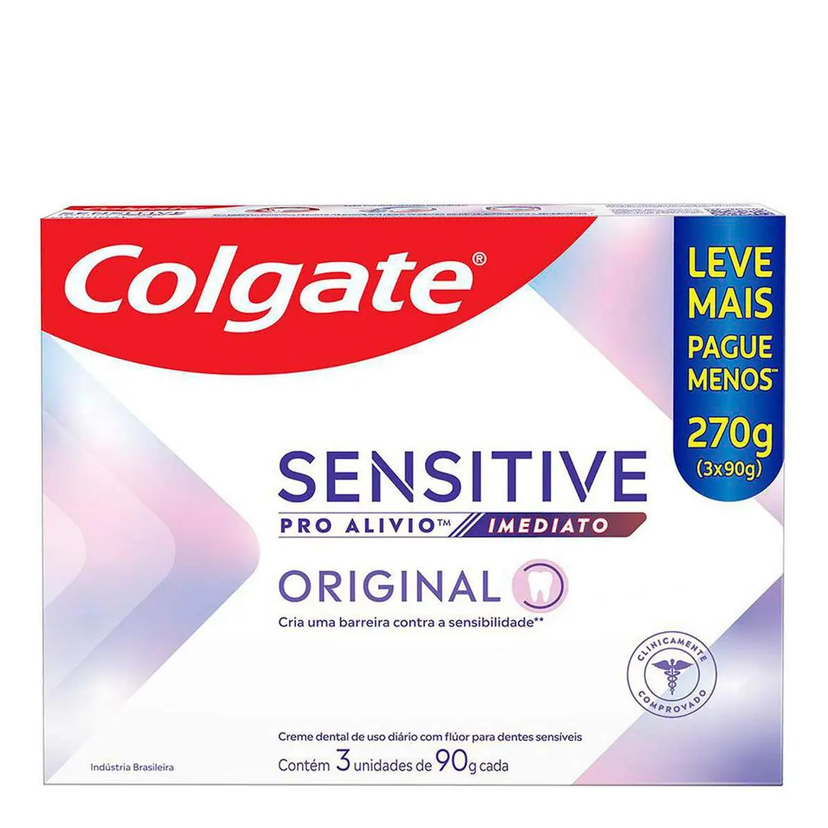 Creme Dental Para Sensibilidade Colgate Sensitive Pro-Alívio Imediato Original 90g Leve 3 Pague 2
