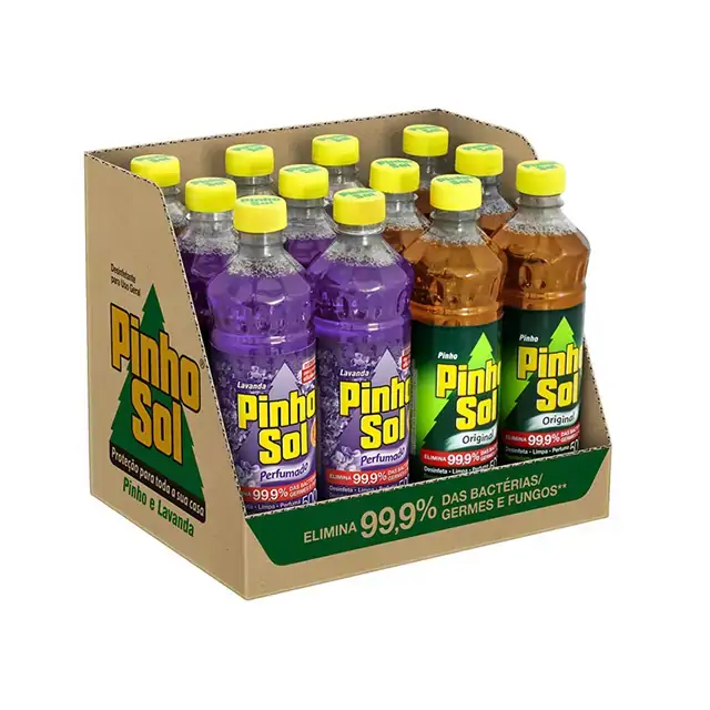 Kit 8 Desinfetantes Uso Geral Original 4 Lavanda Pinho Sol 500ml Cada