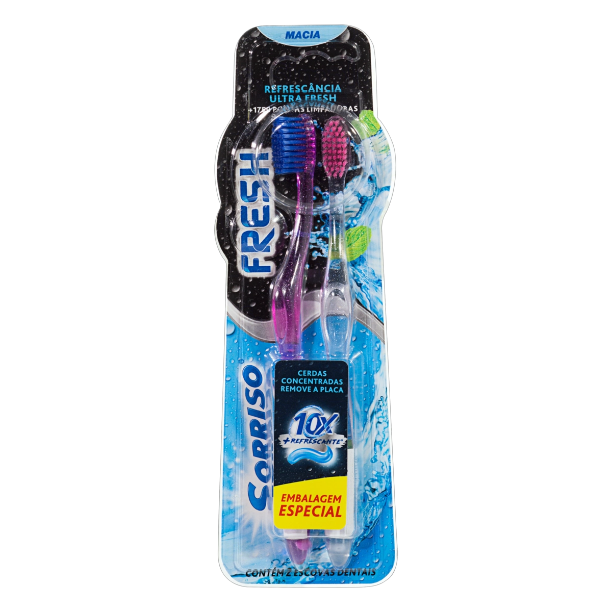 Escova Dental Macia Sorriso Fresh 2 Unidades