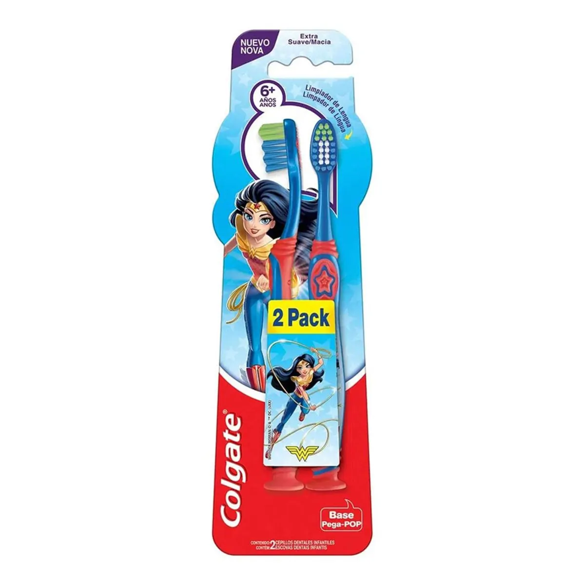Colgate Smiles Batman & Mulher Maravilha Escova Dental Infantil 2 unid