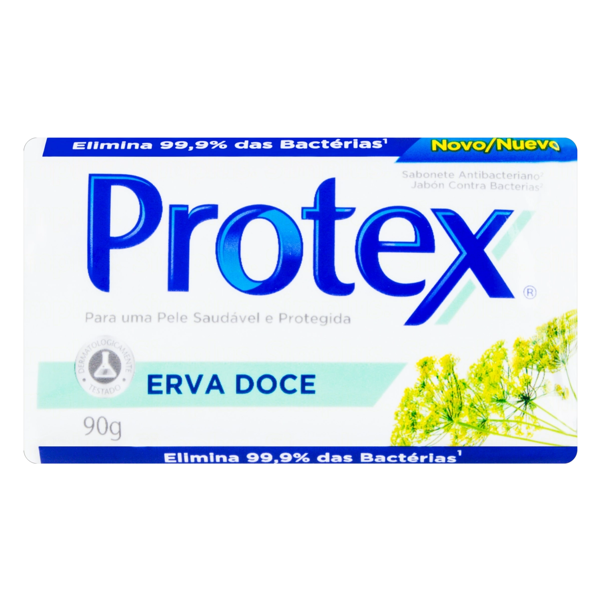 Sabonete Barra Antibacteriano Erva Doce Protex Envoltório 90g