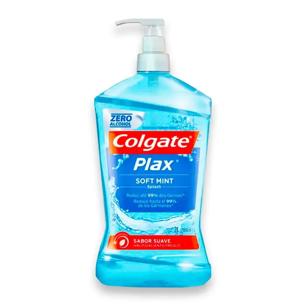 Enxaguante Bucal Zero álcool Soft Mint Colgate Plax Caixa 2l Grátis Válvula Dosadora Embalagem Econô