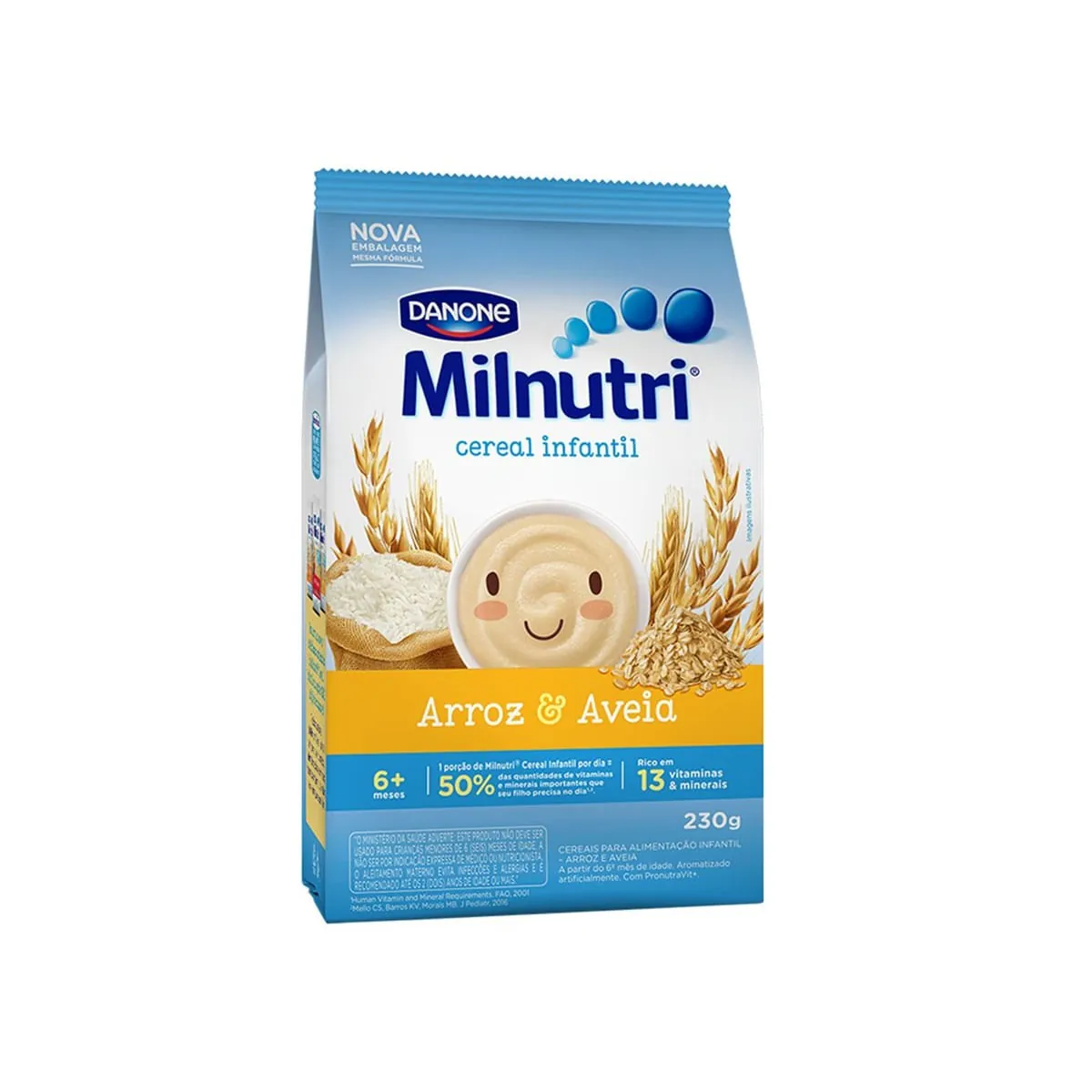 Cereal Infantil Milnutri 230 Gr Arroz E Aveia