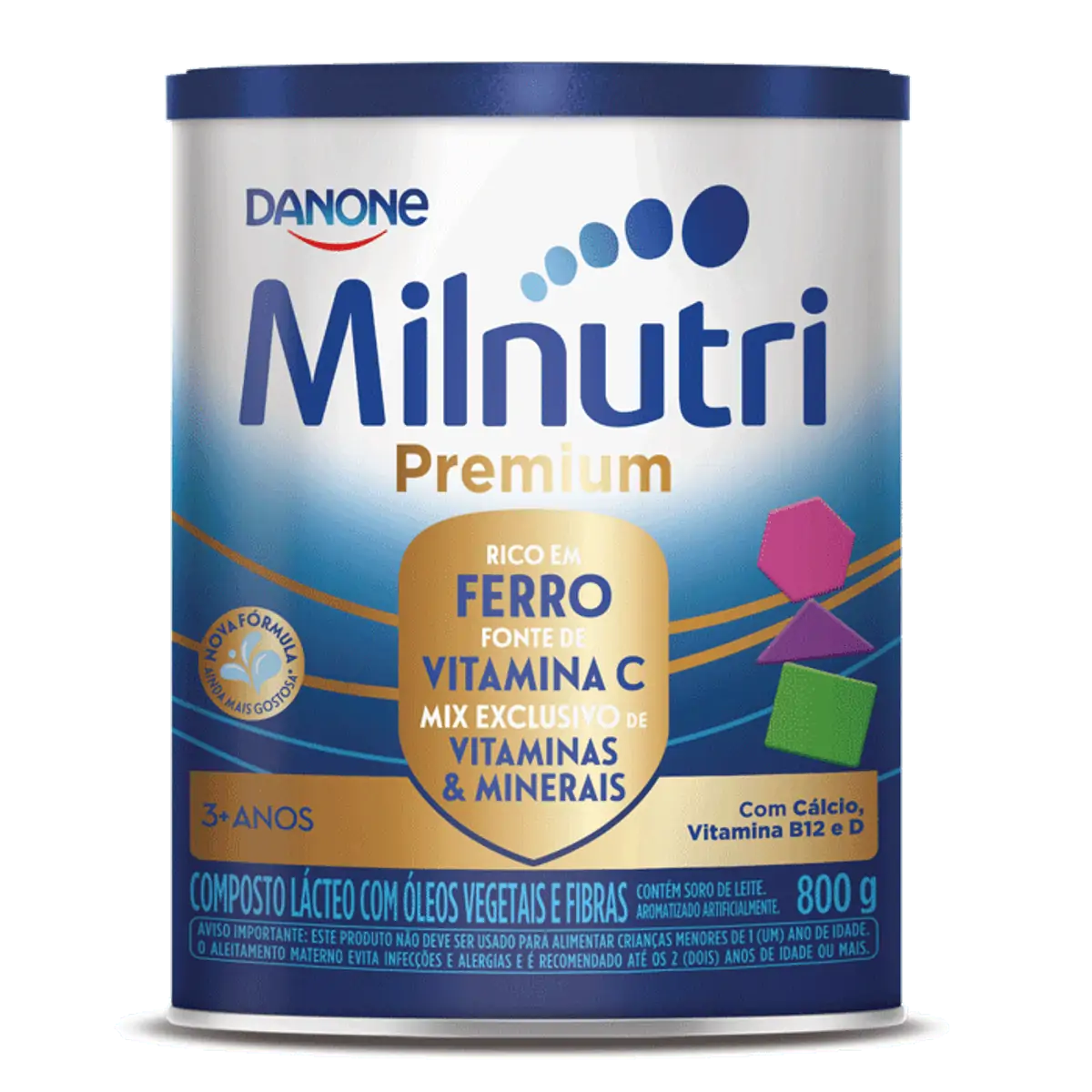Composto Lácteo em Pó com Óleos Vegetais e Fibras Danone Milnutri Premium 800 G
