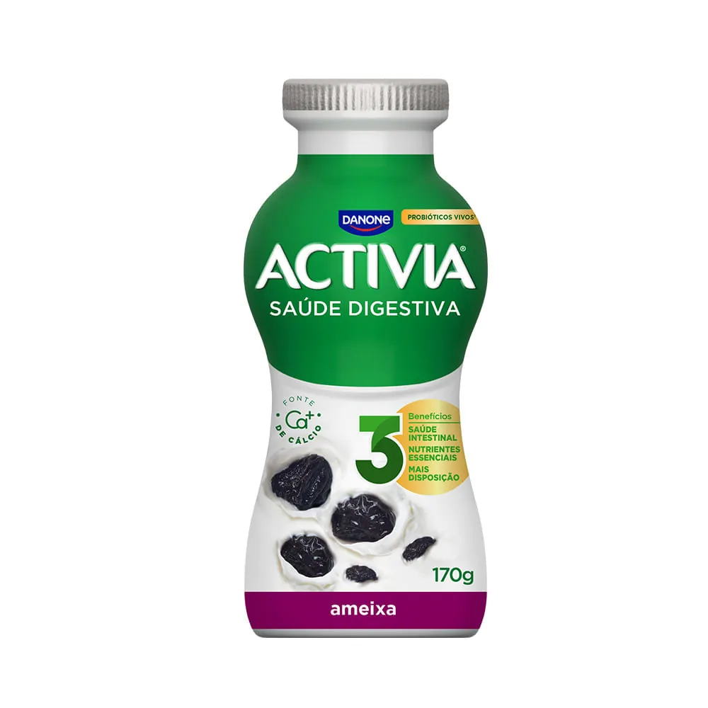 Leite Fermentado Parcialmente Desnatado Sabor Ameixa Activia 170g