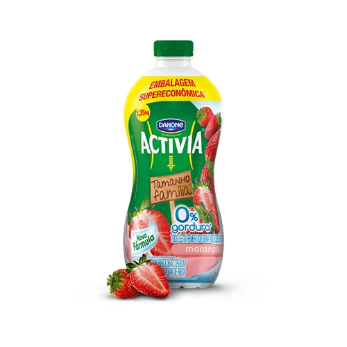 Leite Fermentado Desnatado Morango Activia Garrafa 1,25kg