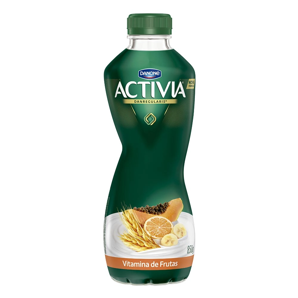 Leite Fermentado Parcialmente Desnatado Vitamina De Frutas Activia Garrafa 850g