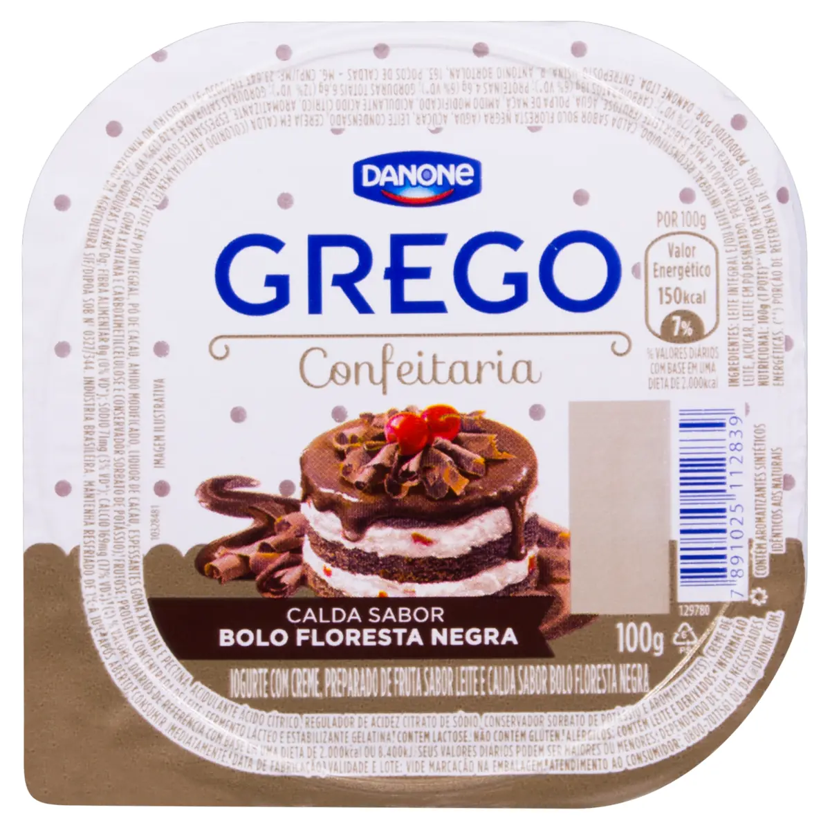 Iogurte Grego Calda Bolo Floresta Negra Danone Pote 100g