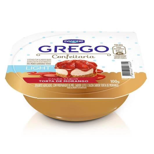 Danone Grego Light Torta De Morango 100g