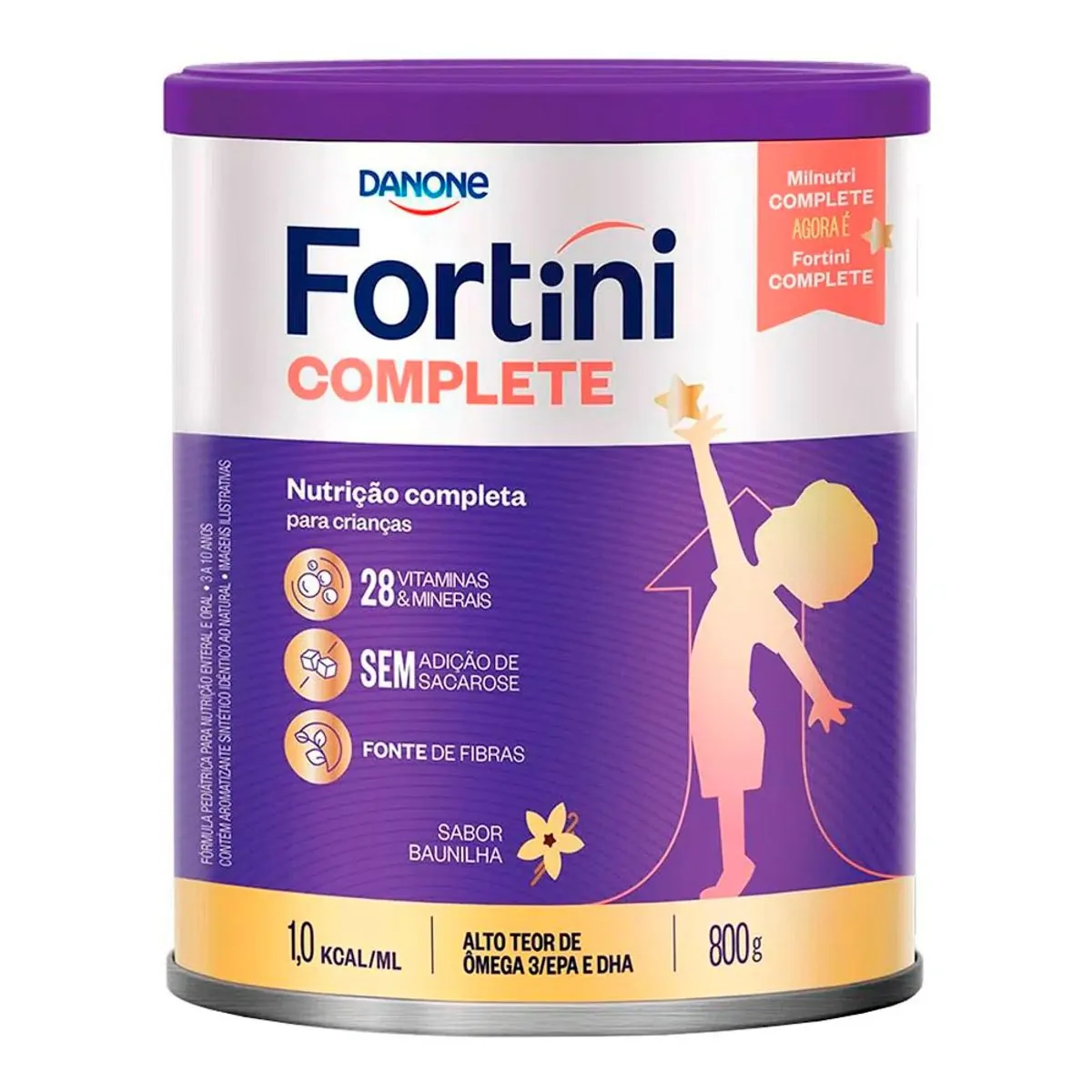 Suplemento Infantil Fortini Complete Baunilha 800g - Suplemento Infantil Fortini Complete Baunilha D