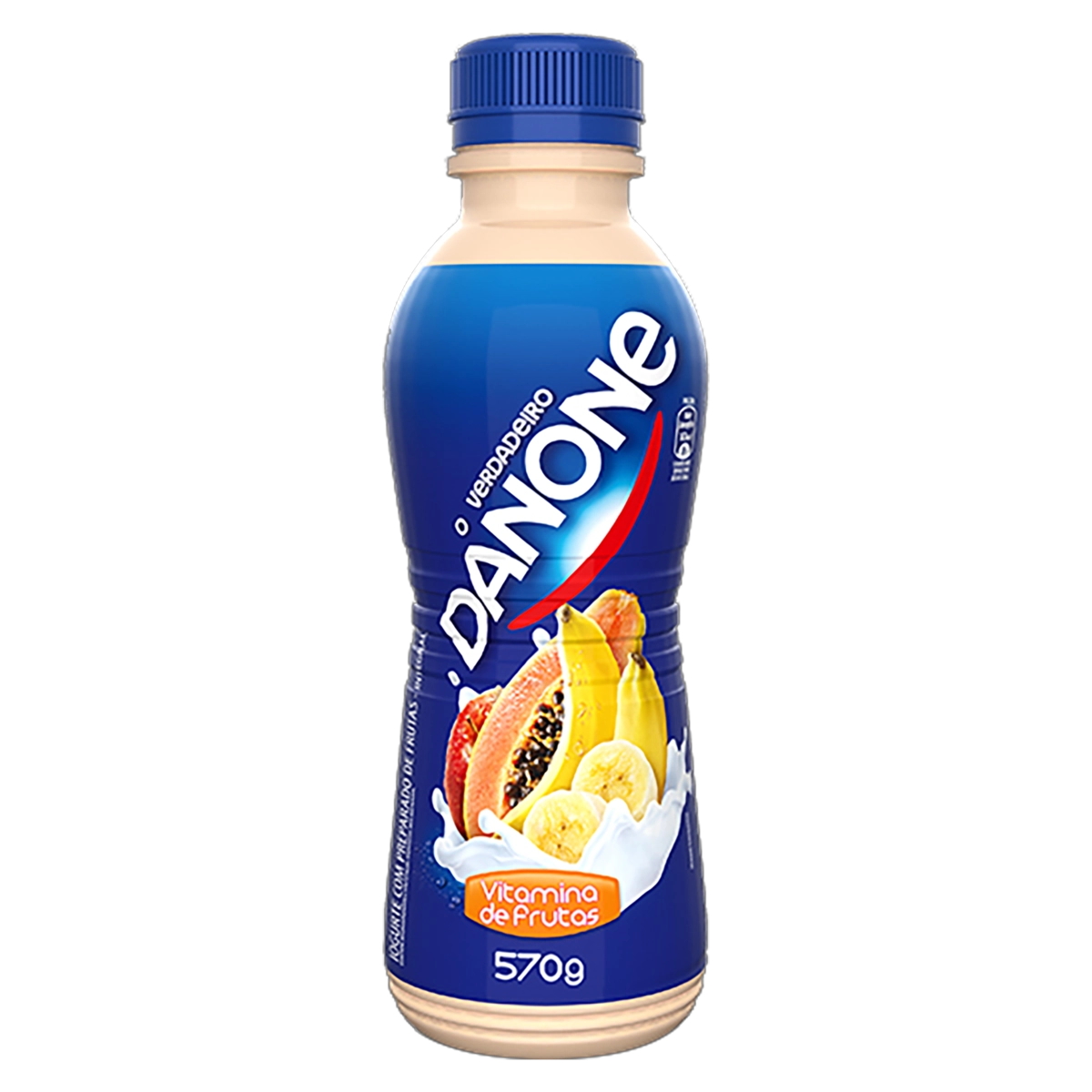 Iogurte Integral Vitamina De Frutas Danone Garrafa 570g