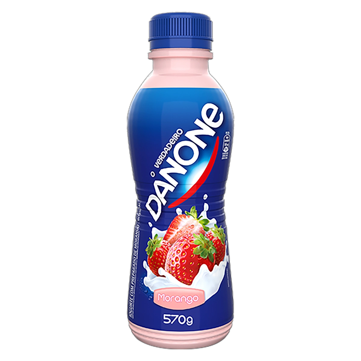 Iogurte Integral Morango Danone Garrafa 570g