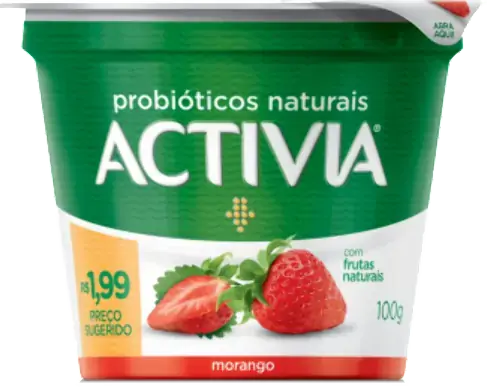 Leite Ferm.activia 100g Polpa Morango