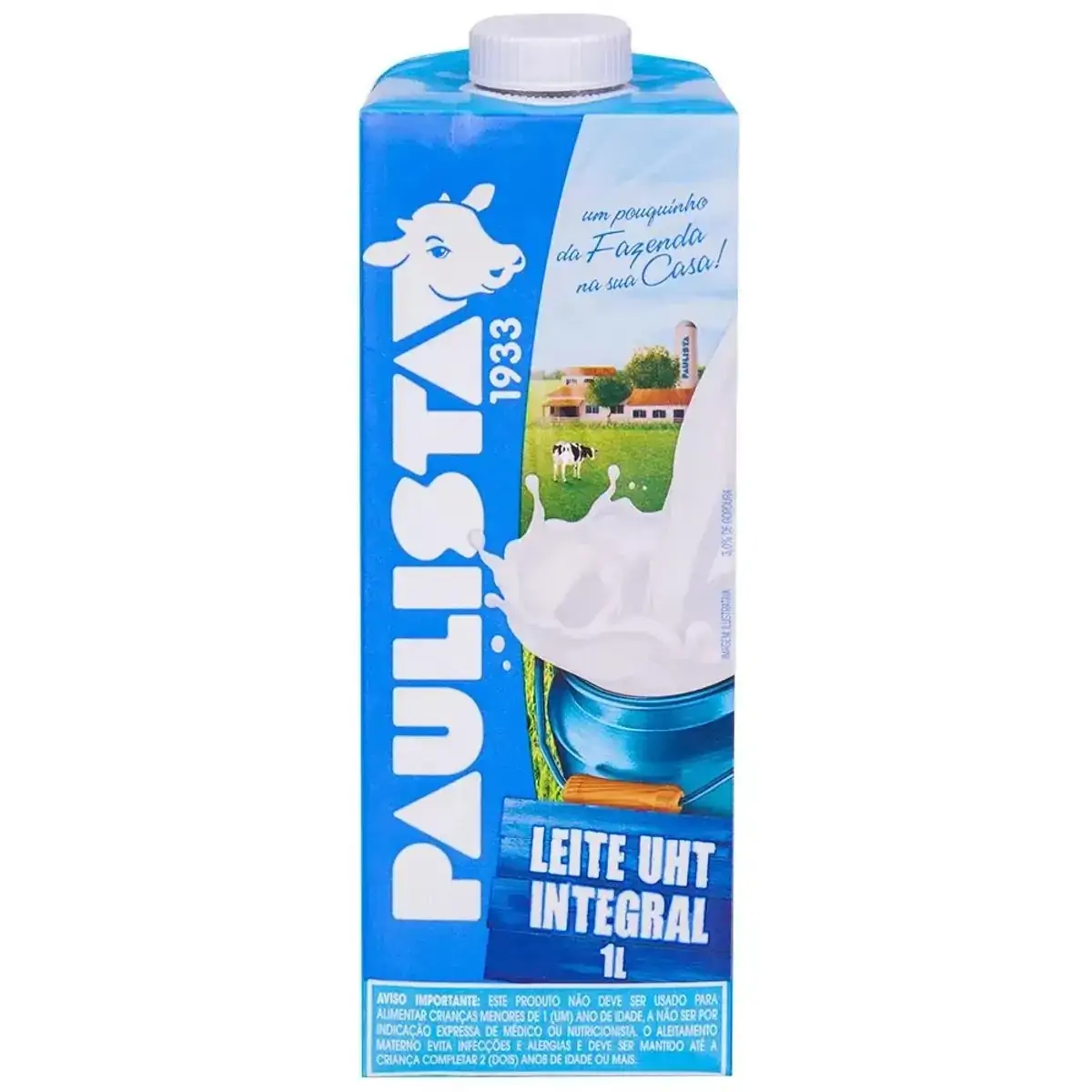 Leite Uht Paulistinha Integral 1l