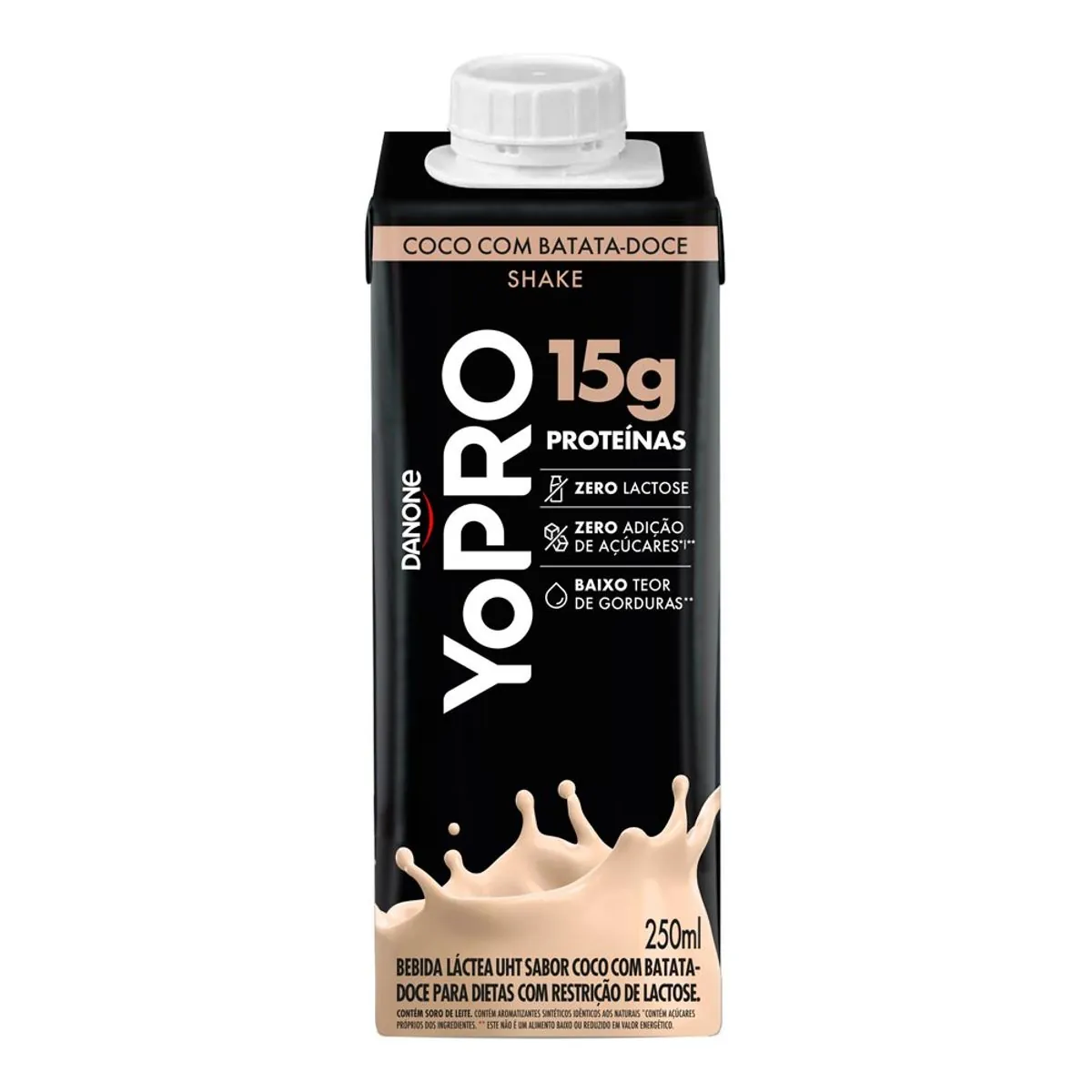 Bebida Láctea UHT YoPRO Coco com Batata Doce 15g de proteínas 250ml