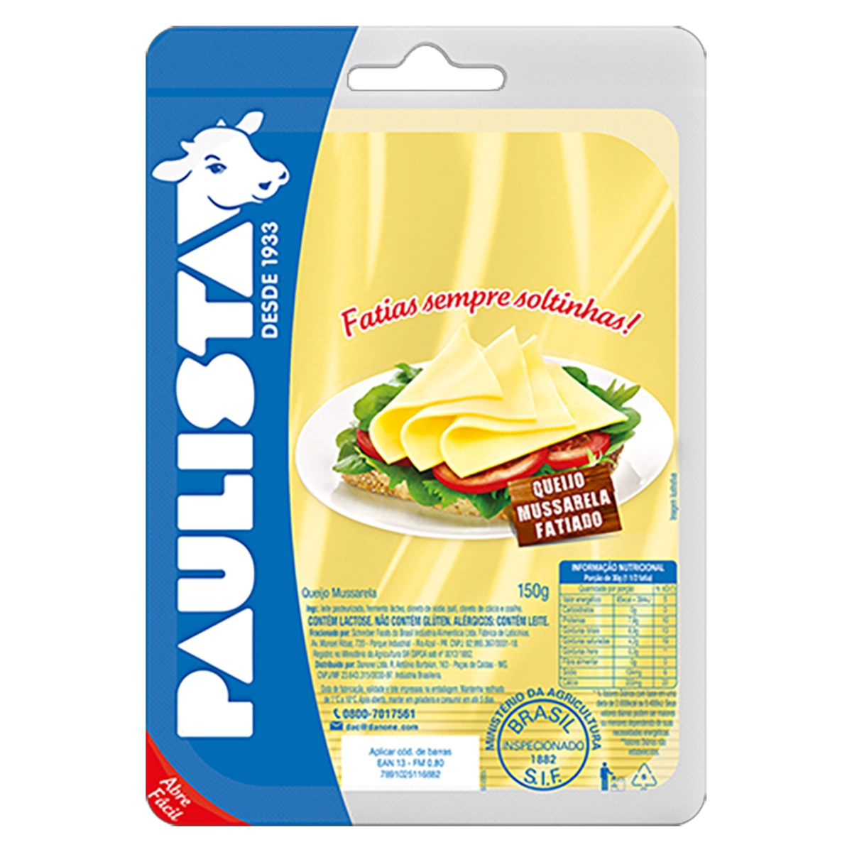 Queijo Mussarela Paulista 150g