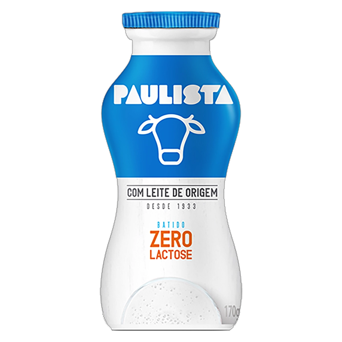 Leite Fermentado Batido Zero Lactose Paulista Frasco 170g