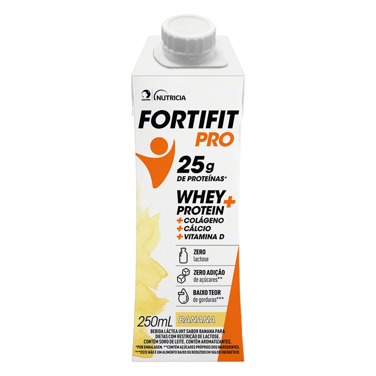 Bebida Láctea Uht Banana Zero Lactose Fortifit Pro Caixa 250ml