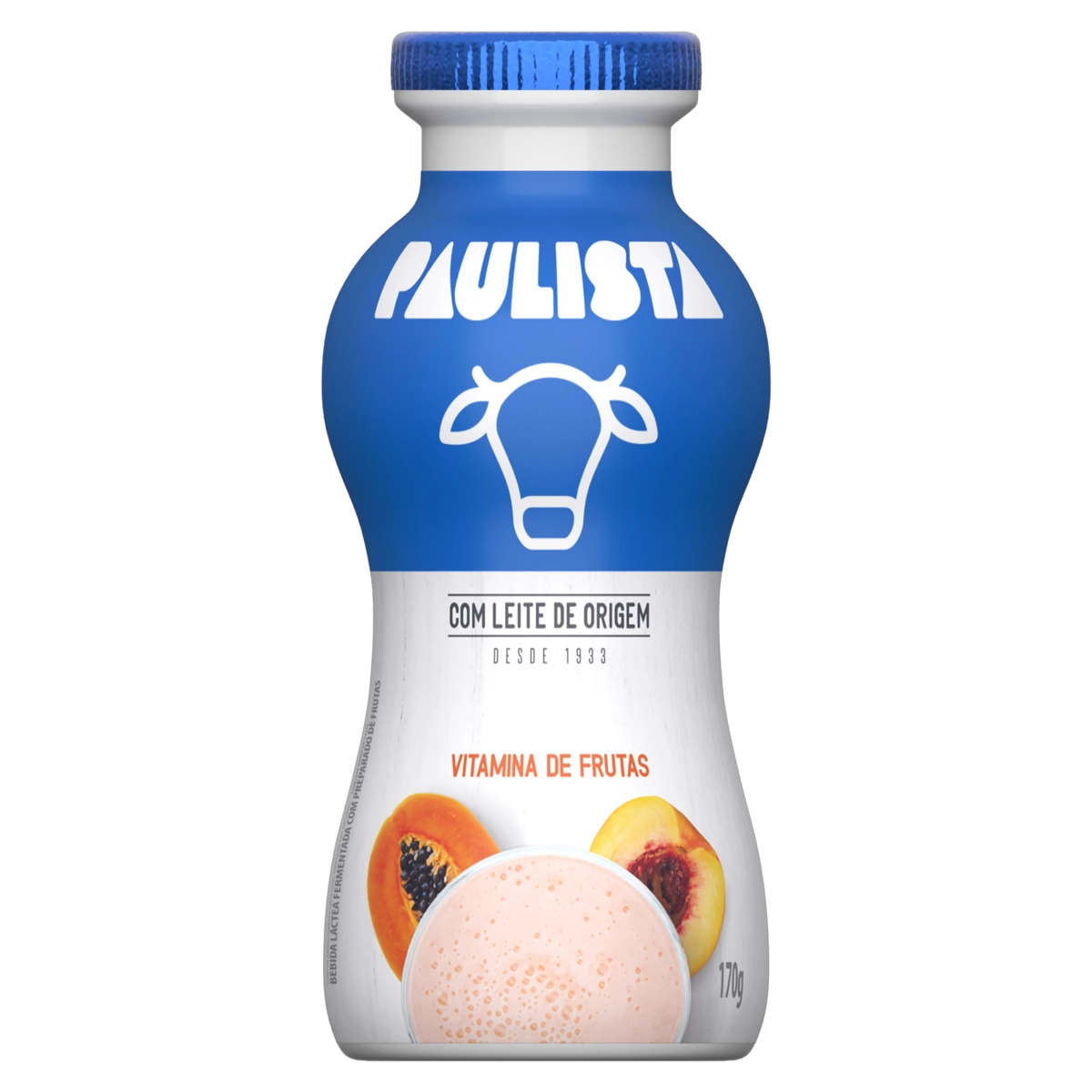 Bebida Láctea Fermentada Vitamina De Frutas Paulista Frasco 170g