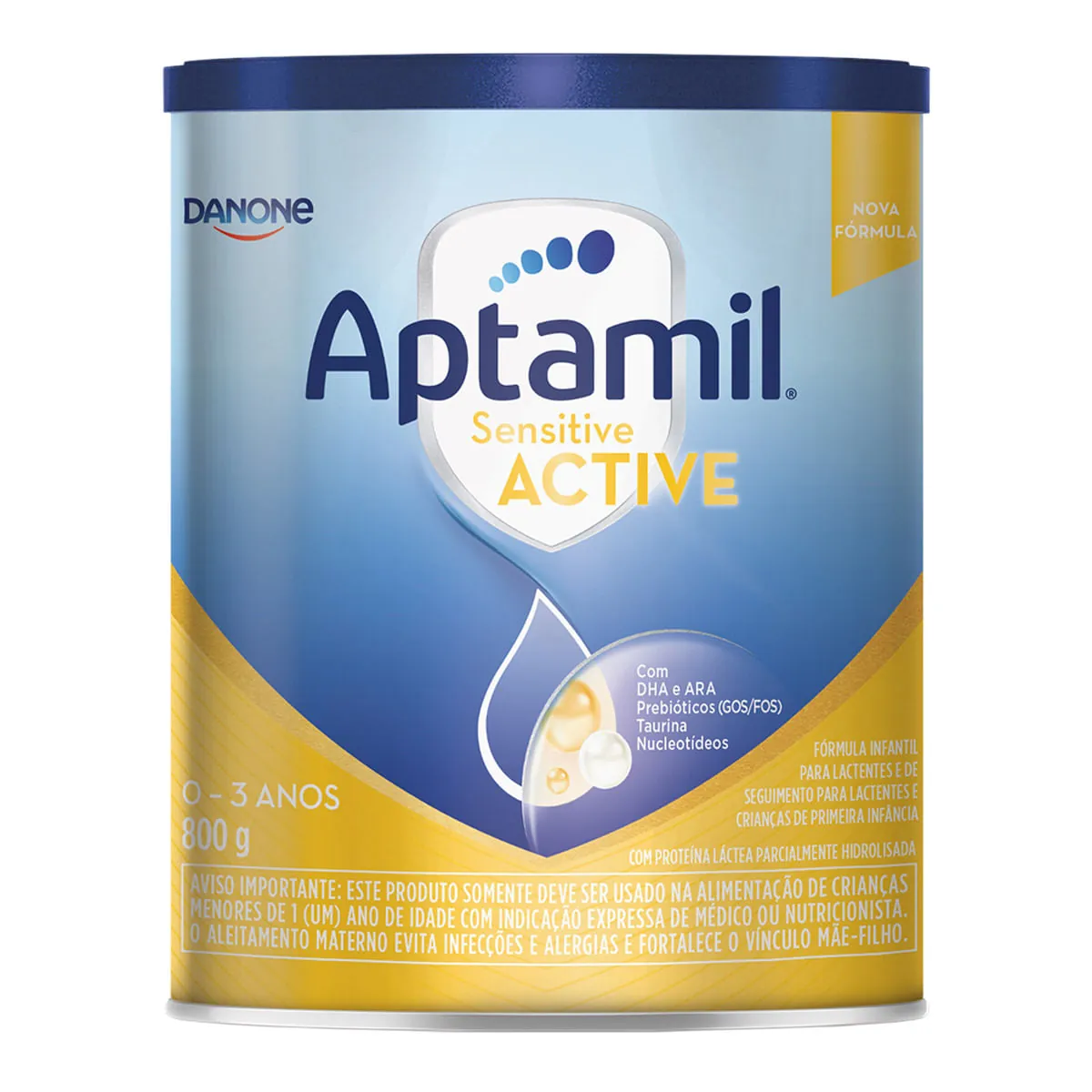 Fórmula Infantil Para Lactentes Aptamil Sensitive Active Lata 800g