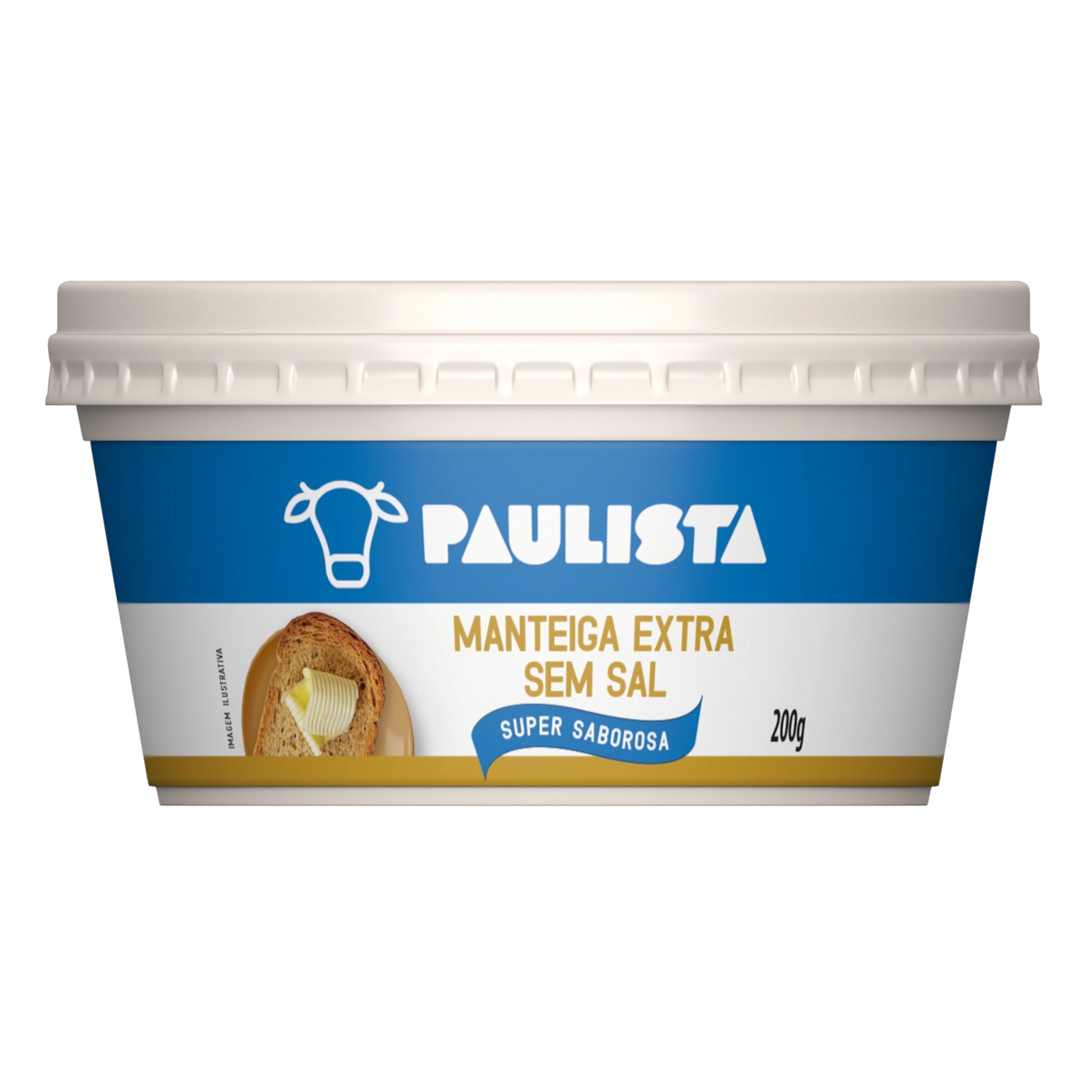 Manteiga Extra Sem Sal Paulista Pote 200g