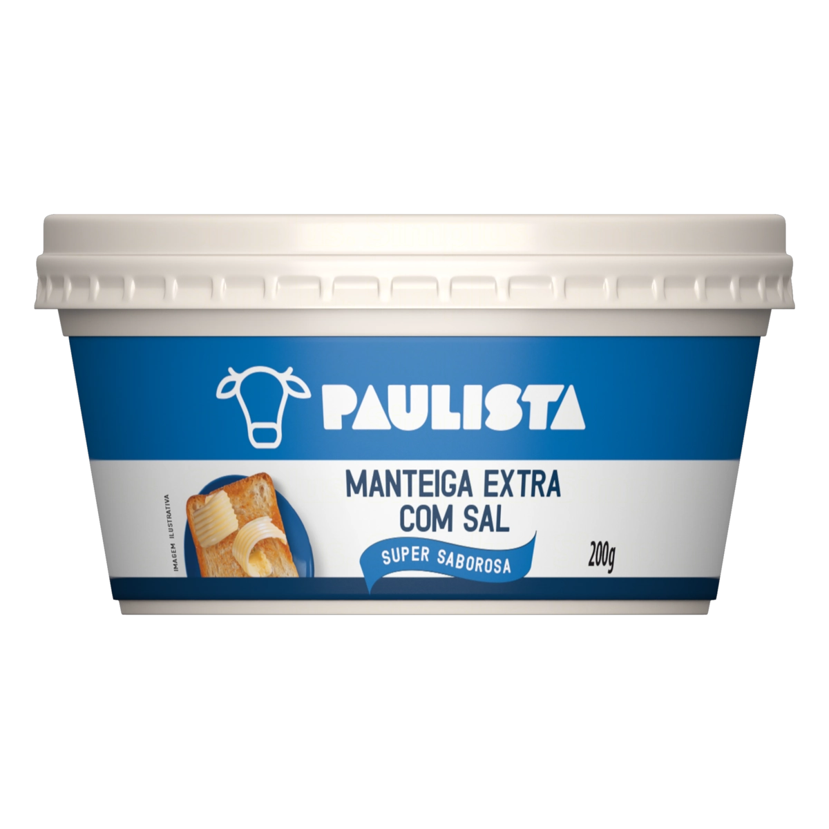 Manteiga Extra Com Sal Paulista Pote 200g