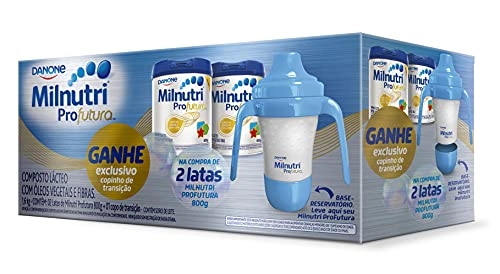 Kit 2 Compostos Lácteos Milnutri Profutura 800g Cada Grátis Exclusivo Copinho De Transição