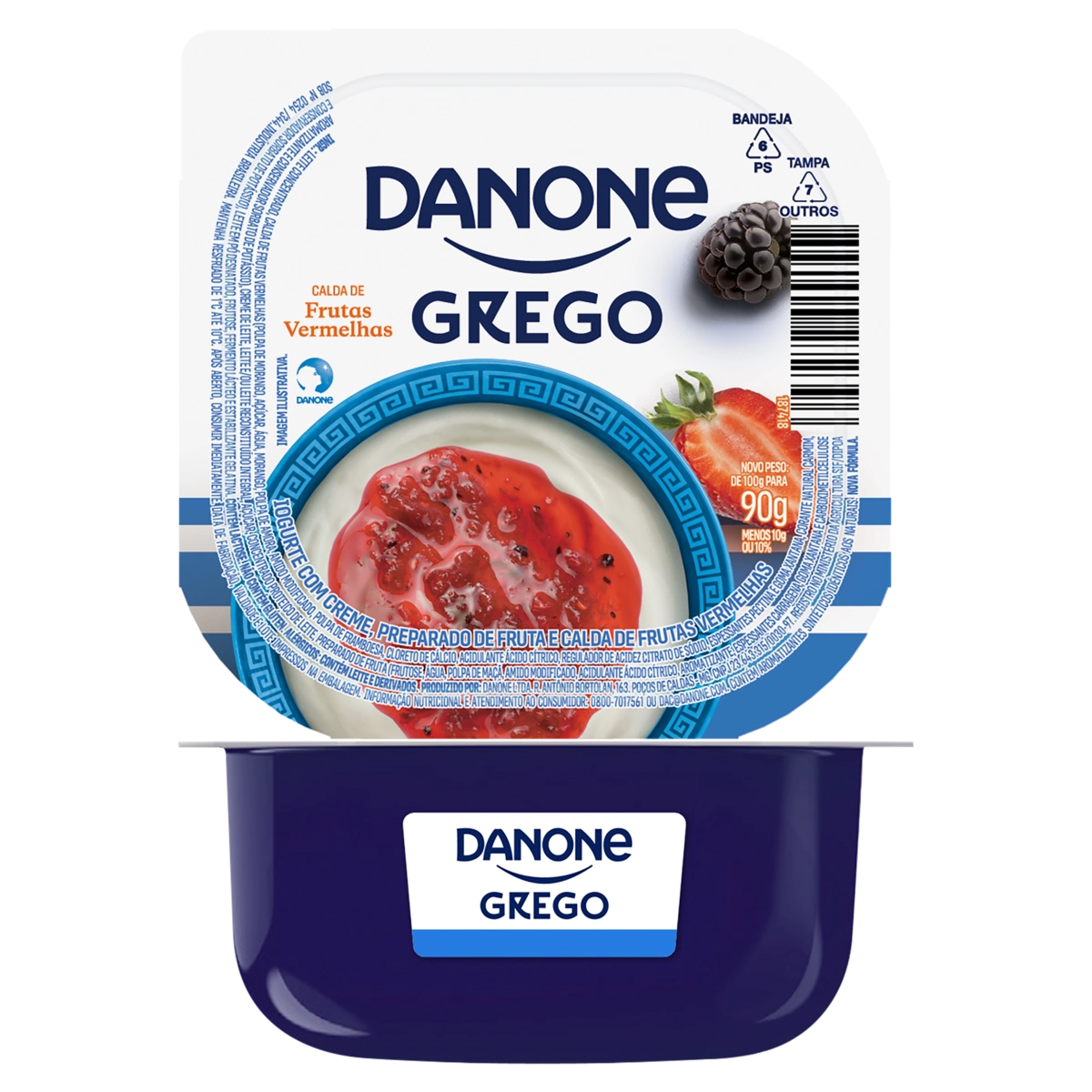 Iogurte Grego DANONE Frutas Vermelhas 90g