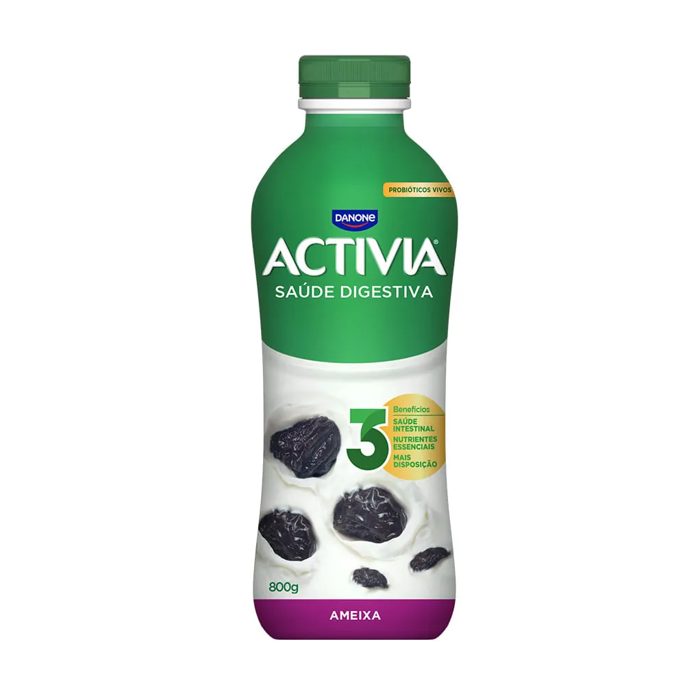 Leite Fermentado Parcialmente Desnatado Sabor Ameixa Activia 800g
