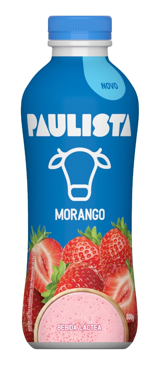 Bebida Láctea Fermentada Morango Paulista Garrafa 800g