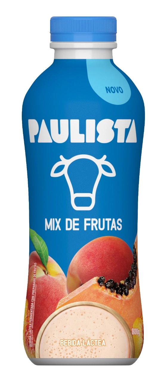 Bebida Láctea Fermentada Mix De Frutas Paulista Garrafa 800g