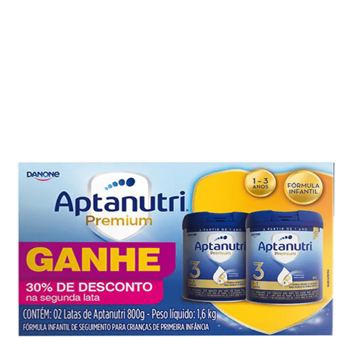 Kit Fórmula Infantil Aptanutri Premium 3 800g 2 Unidades