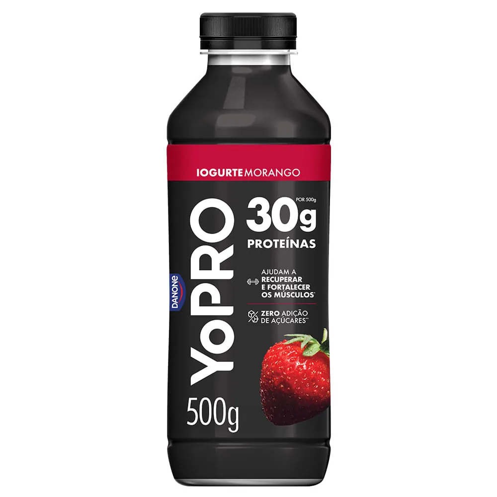YoPro Iogurte Líquido 15g de Proteínas Morango 500g