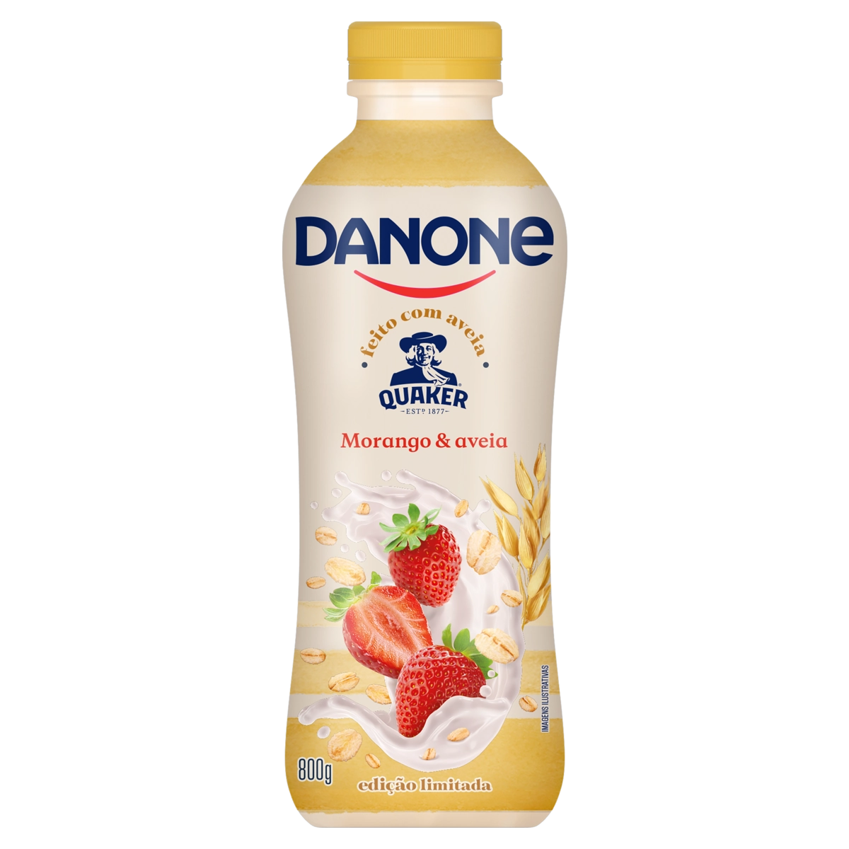 Iogurte Morango & Aveia Danone Garrafa 800g
