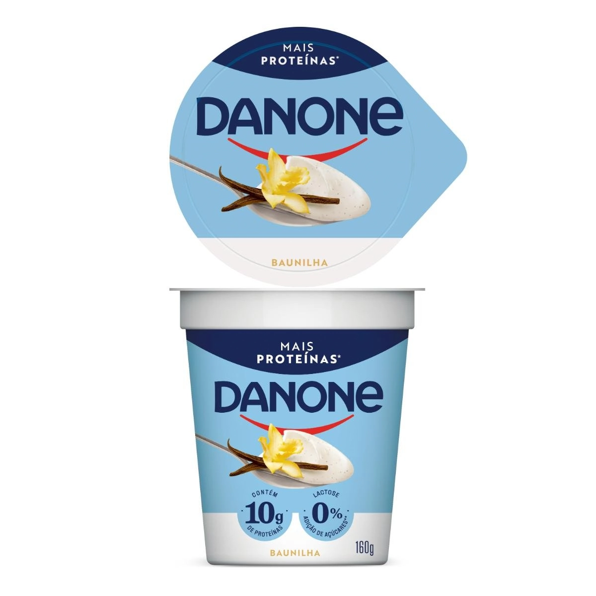 Iogurte Semidesnatado Natural Zero Lactose Danone Copo 160g