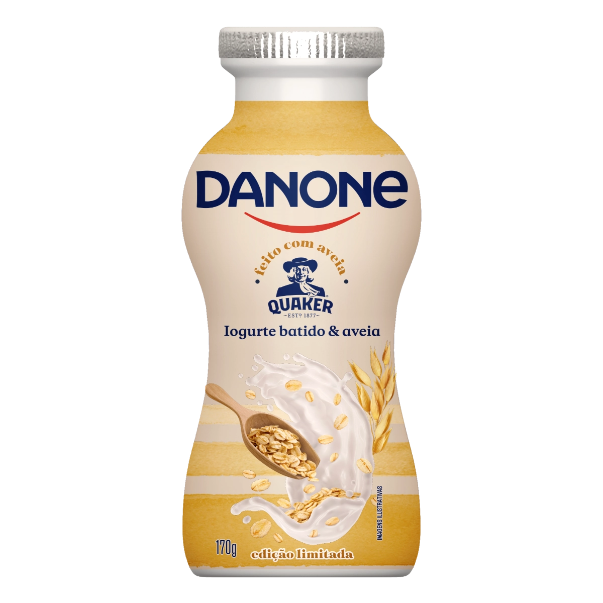 Iogurte Parcialmente Desnatado Batido Aveia Danone Frasco 170g