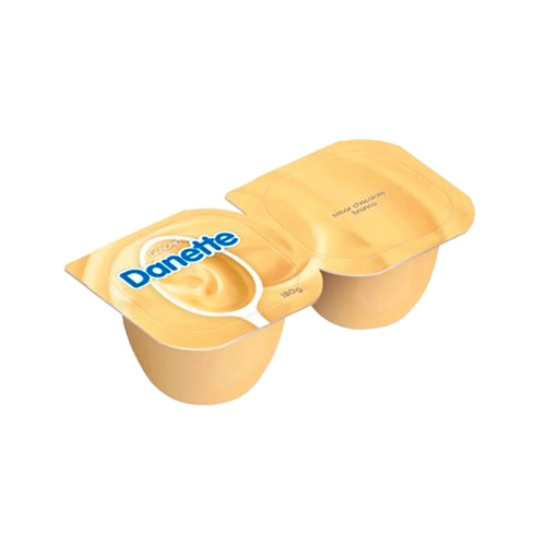 Sobremesa Láctea Chocolate Branco Danette Bandeja 180g 2 Unidades