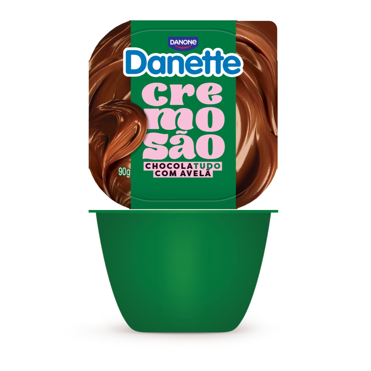 Sobremesa Láctea Chocolatudo com Avelã Danette Cremosão Pote 90g