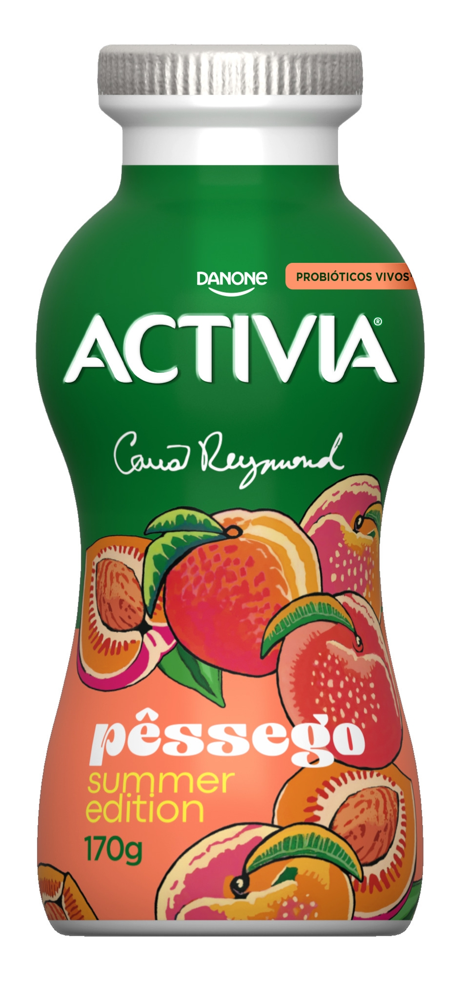 Leite Fermentado Parcialmente Desnatado Pêssego Activia Frasco 170g Summer Edition