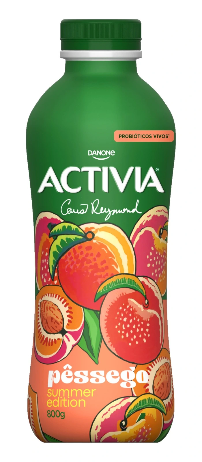 Leite Fermentado Parcialmente Desnatado Pêssego Activia Garrafa 800g Summer Edition