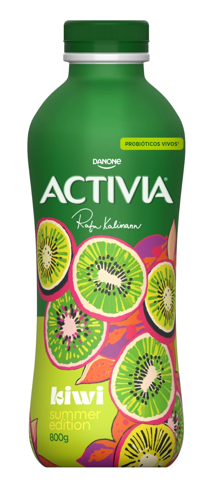 Leite Fermentado Parcialmente Desnatado Kiwi Activia Garrafa 800g Summer Edition